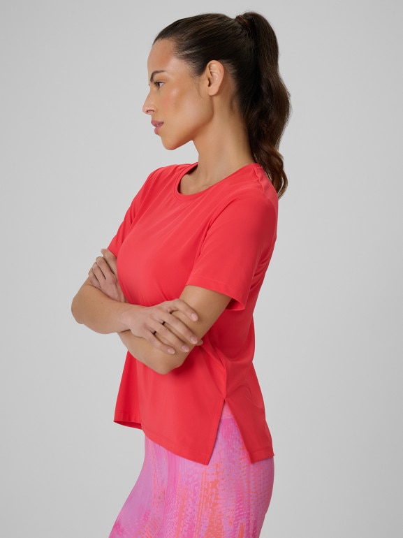 Damska koszulka treningowa 4F 4FRSS26TFTSF2630 - koralowa