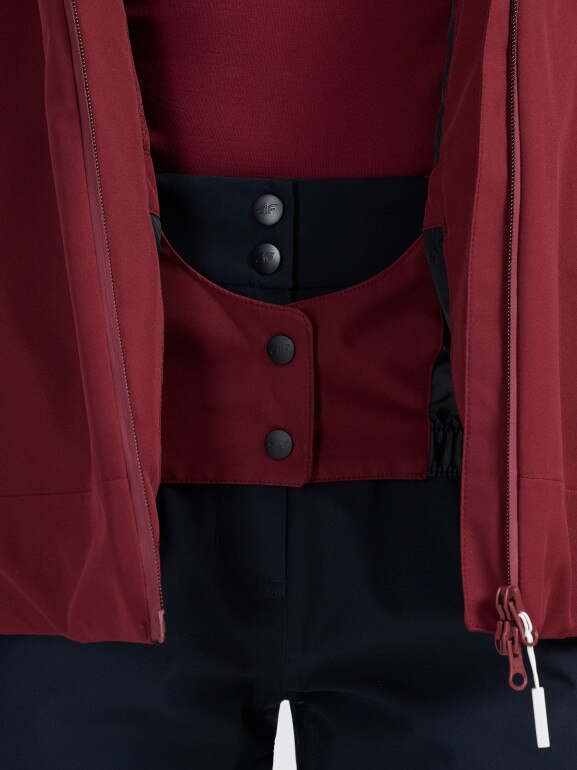 Damska kurtka narciarska 4F 4FRAW25TTJAF1071 - bordowa