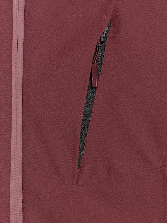 Damska kurtka narciarska 4F 4FRAW25TTJAF1071 - bordowa