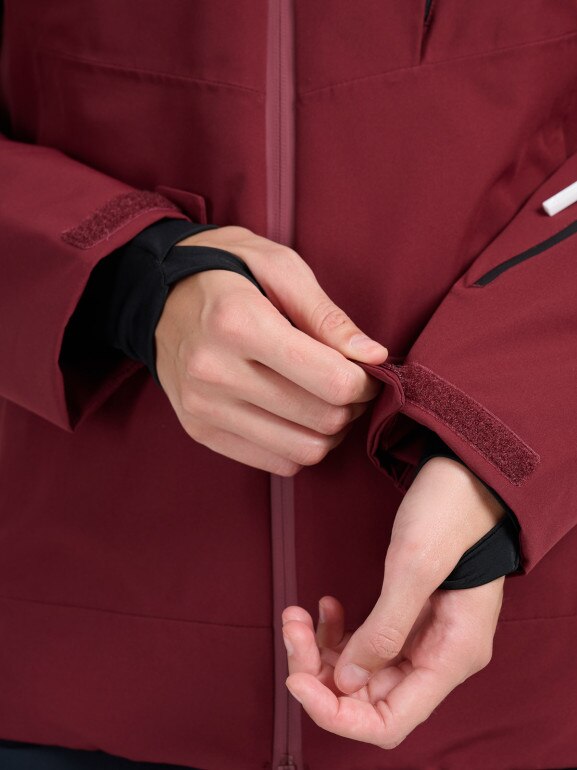 Damska kurtka narciarska 4F 4FRAW25TTJAF1071 - bordowa