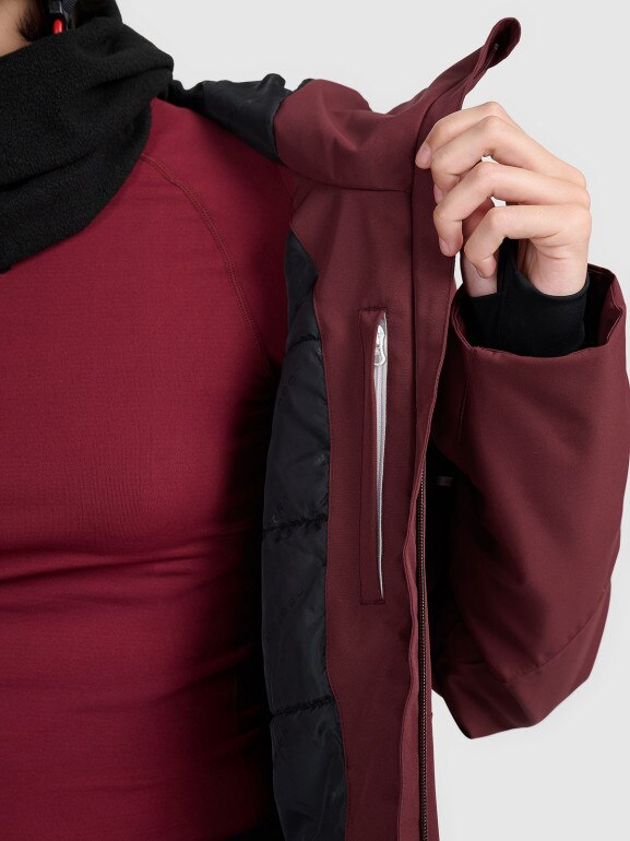 Damska kurtka narciarska 4F 4FRAW25TTJAF1071 - bordowa