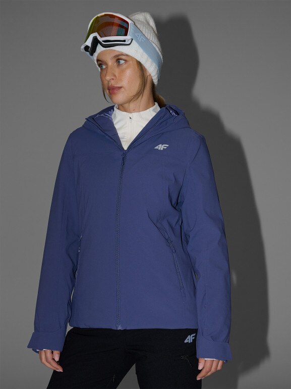 Damska kurtka narciarska 4F 4FWAW25TTJAF0807 - niebieska
