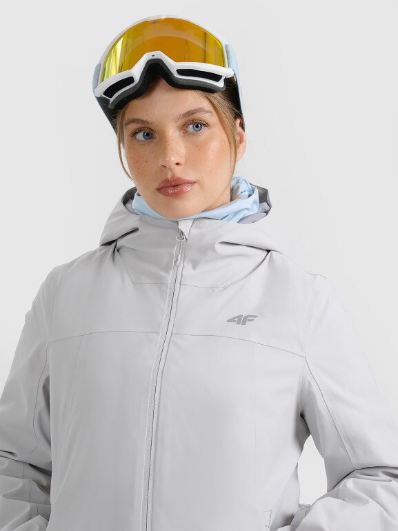Damska kurtka narciarska 4F 4FWAW25TTJAF0807 - szara
