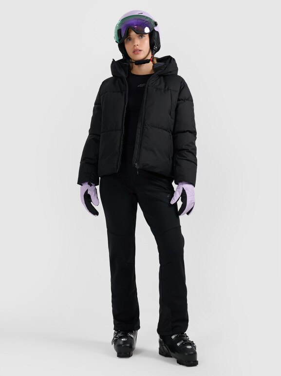 Damska kurtka narciarska 4F 4FWAW25TTJAF0808 - czarna