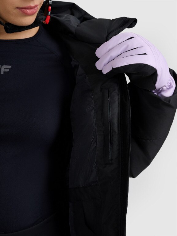 Damska kurtka narciarska 4F 4FWAW25TTJAF0808 - czarna