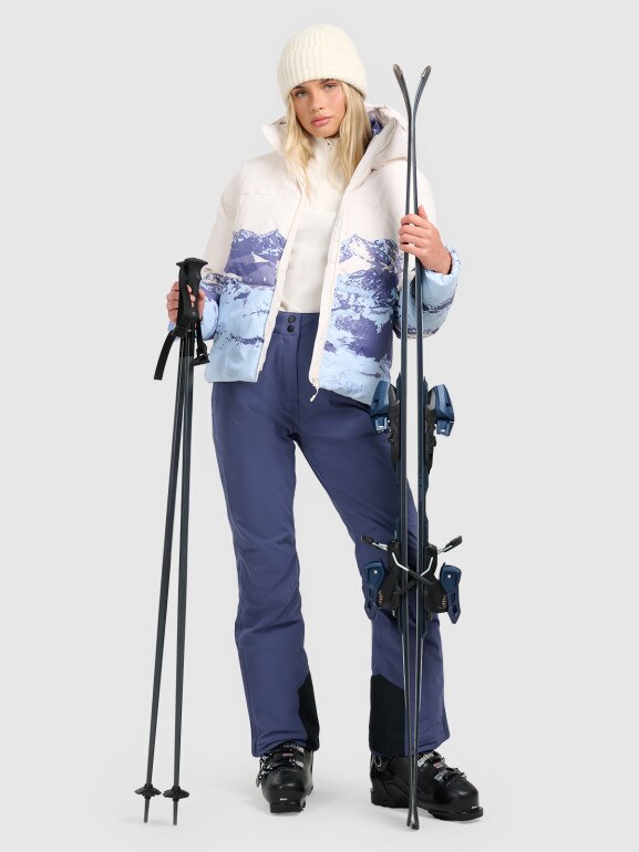 Damska kurtka narciarska 4F 4FWAW25TTJAF0808 - niebieska