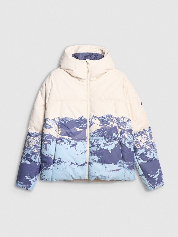 Damska kurtka narciarska 4F 4FWAW25TTJAF0808 - niebieska