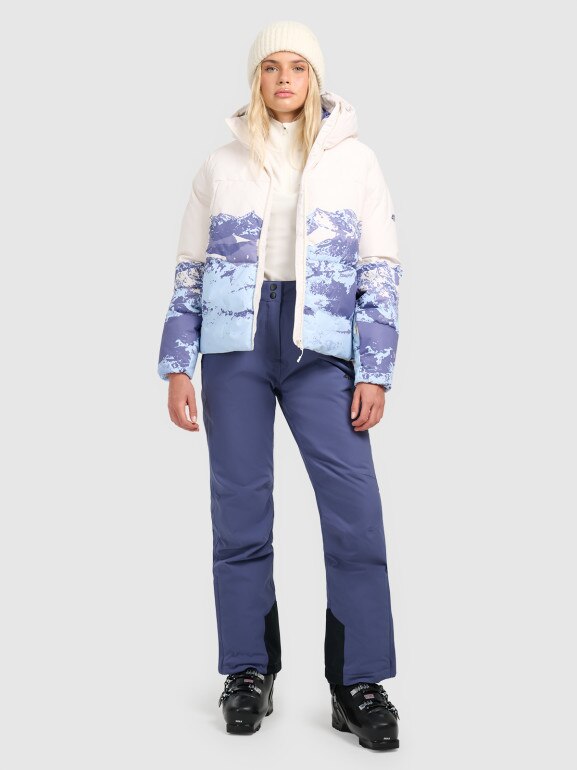 Damska kurtka narciarska 4F 4FWAW25TTJAF0808 - niebieska