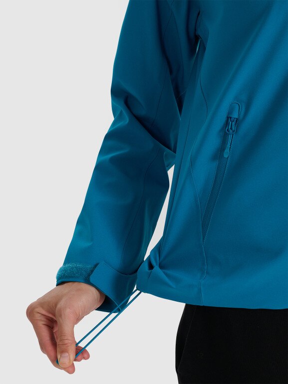 Damska kurtka przejściowa 4F 4FRAW25TTJAF0965 - turkusowa
