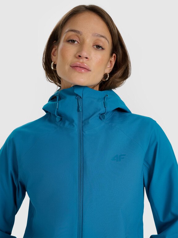 Damska kurtka przejściowa 4F 4FRAW25TTJAF0965 - turkusowa