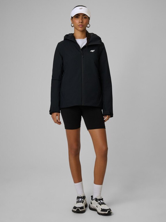 Damska kurtka przejściowa 4F 4FWSS26TTJAF1111 - czarna