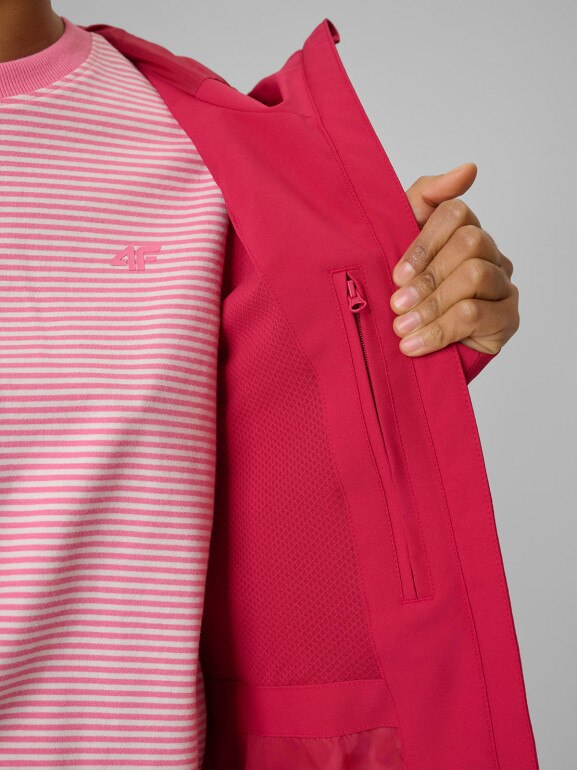 Damska kurtka przejściowa 4F 4FWSS26TTJAF1111 - różowa