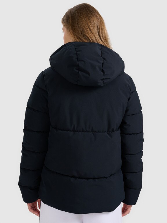 Damska kurtka puchowa 4F 4FRAW25TDJAF0798 - czarna
