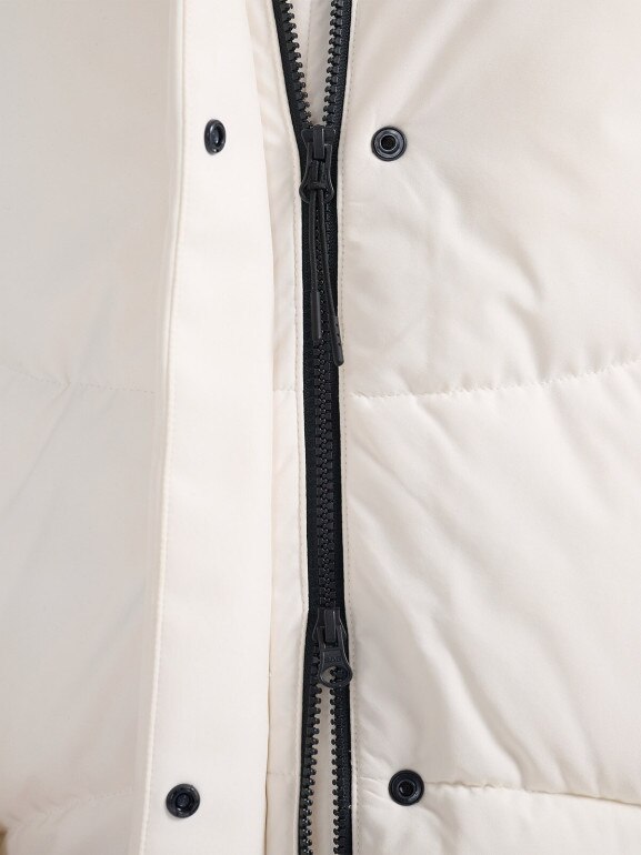 Damska kurtka puchowa 4F 4FRAW25TDJAF0799 - biała