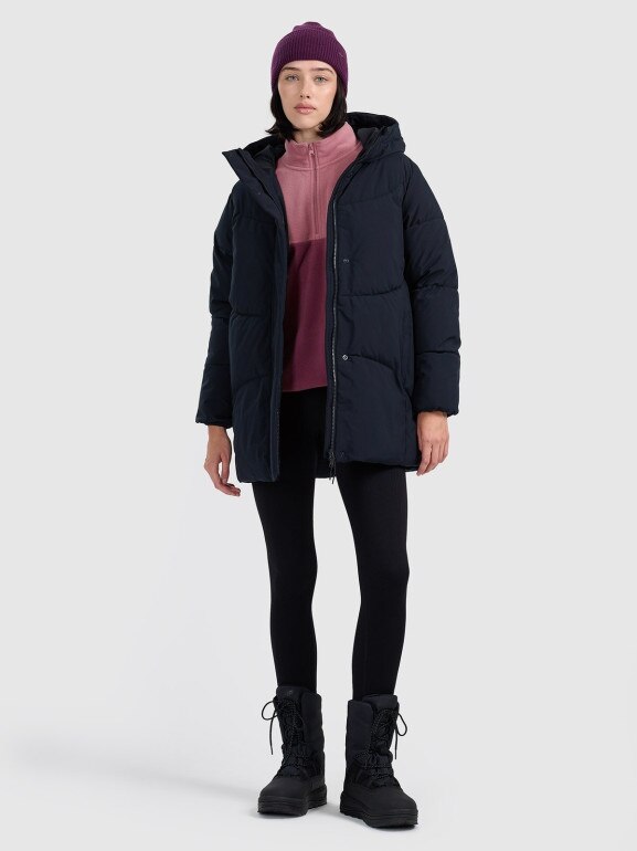 Damska kurtka puchowa 4F 4FRAW25TDJAF0799 - czarna