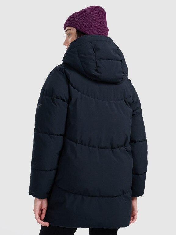 Damska kurtka puchowa 4F 4FRAW25TDJAF0799 - czarna