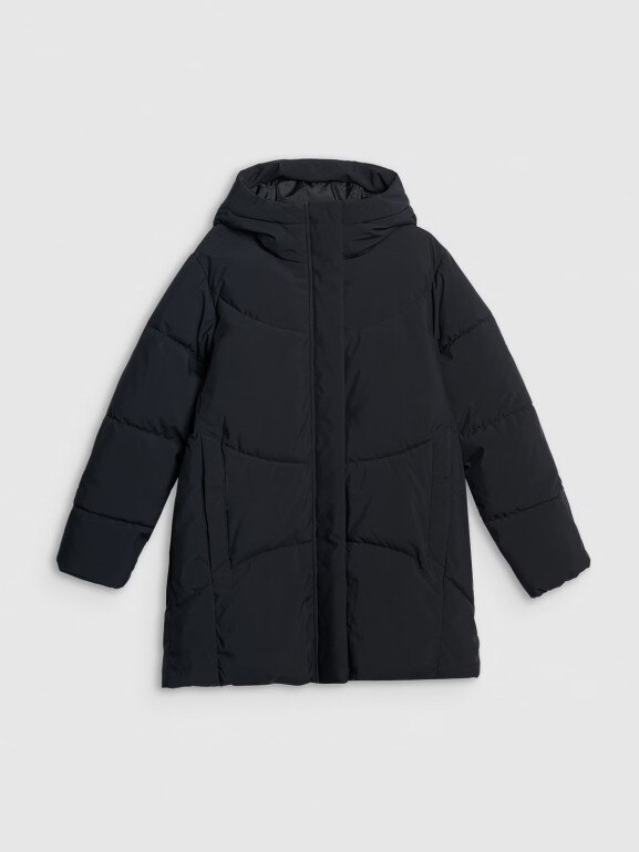 Damska kurtka puchowa 4F 4FRAW25TDJAF0799 - czarna