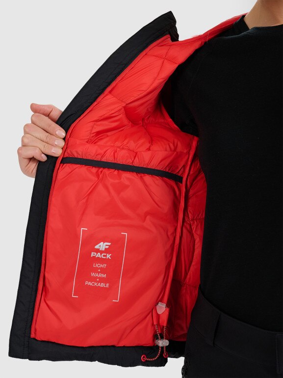 Damska kurtka puchowa pikowana Primaloft Silver 4F 4FWAW25TDJAF0782 - czarna