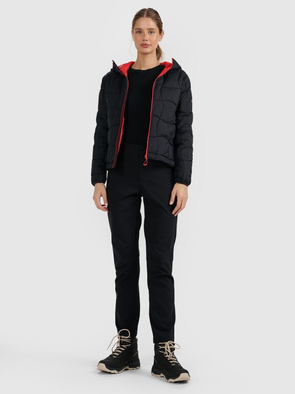 Damska kurtka puchowa pikowana Primaloft Silver 4F 4FWAW25TDJAF0782 - czarna