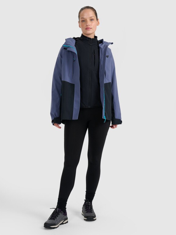 Damska kurtka puchowa trekkingowa 4F 4FWAW25TDJAF633 - czarna