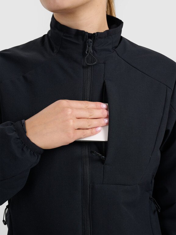 Damska kurtka puchowa trekkingowa 4F 4FWAW25TDJAF633 - czarna