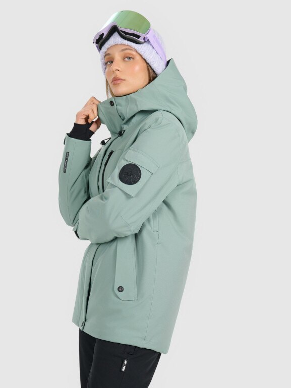 Damska kurtka snowboardowa 4F 4FRAW25TTJAF1050 - zielona