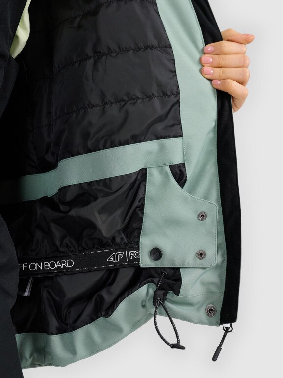 Damska kurtka snowboardowa 4F 4FRAW25TTJAF1050 - zielona