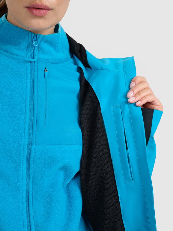Damska kurtka trekkingowa 4F 4FWAW25TTJAF1011 - niebieska