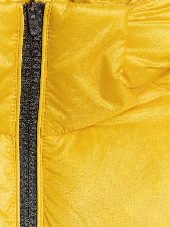 Damska kurtka trekkingowa z puchem naturalnym 4F 4FWAW25TDJAF0734 - żółta