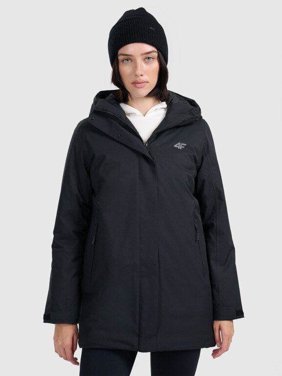 Damska parka zimowa 4F FRAW25TTJAF1027 - czarna