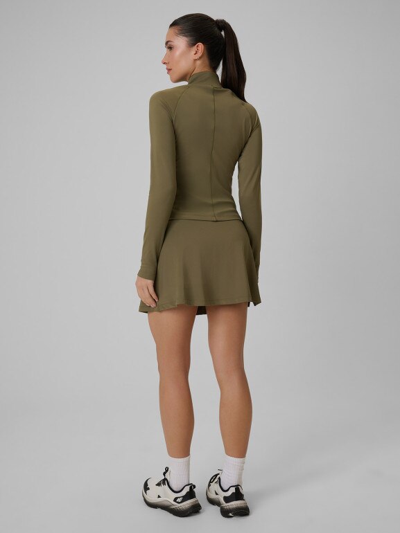 Damska spódnica treningowa 4F 4FWSS26TFSKF019 - khaki