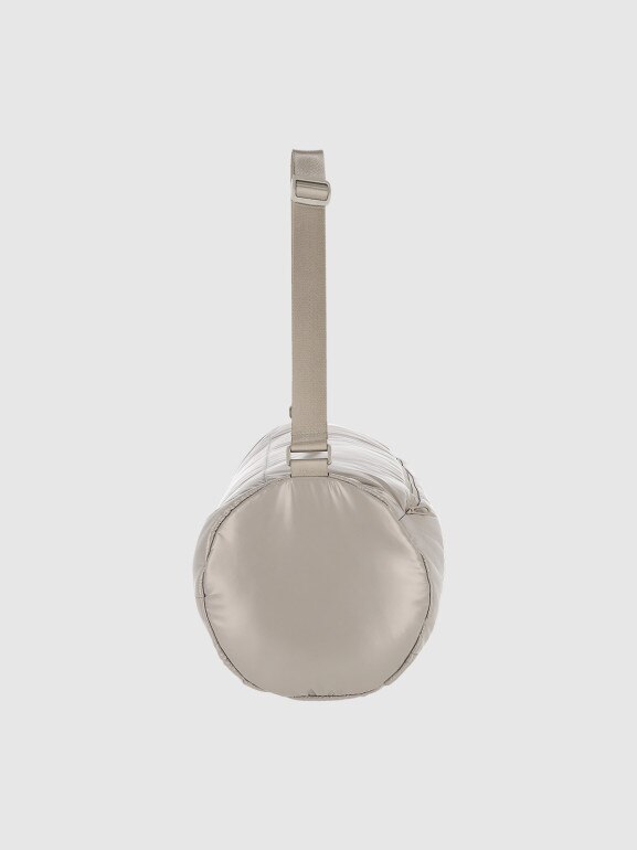 Damska torebka na ramię barrel bag 4F 4FRSS25ASBGU087 - beżowa