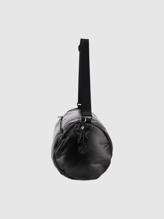 Damska torebka na ramię barrel bag 4F 4FRSS25ASBGU087 - czarna
