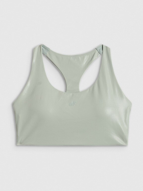 Damski biustonosz do jogi 4F 4FRSS26USBAF264 - miętowy