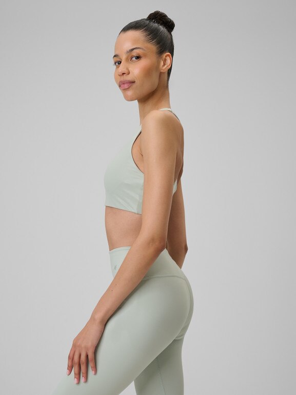 Damski biustonosz do jogi 4F 4FRSS26USBAF264 - miętowy