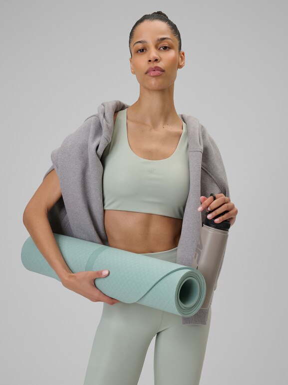 Damski biustonosz do jogi 4F 4FRSS26USBAF264 - miętowy