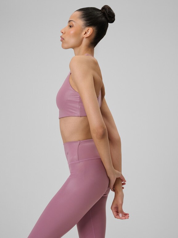 Damski biustonosz do jogi 4F 4FRSS26USBAF264 - różowy