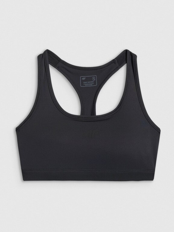 Damski biustonosz treningowy 4F 4FRSS26USBAF270 - czarny