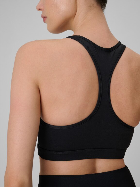 Damski biustonosz treningowy 4F 4FRSS26USBAF270 - czarny