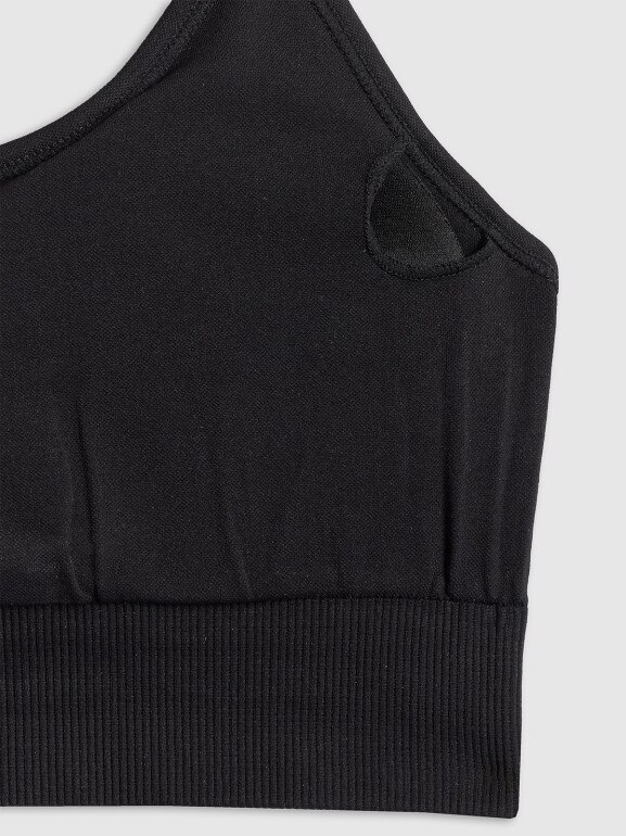 Damski biustonosz treningowy 4F 4FRSS26USBAF271 - czarny