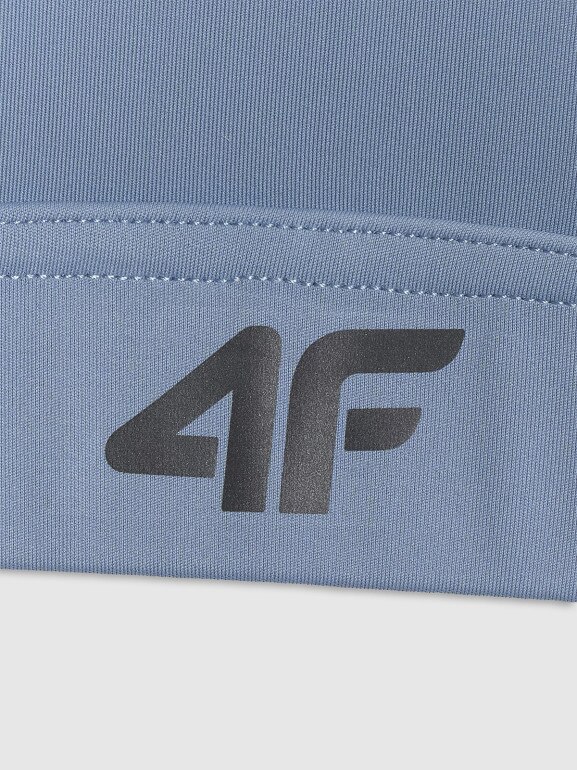 Damski biustonosz treningowy 4F 4FWAW25USBAF180 - niebieski