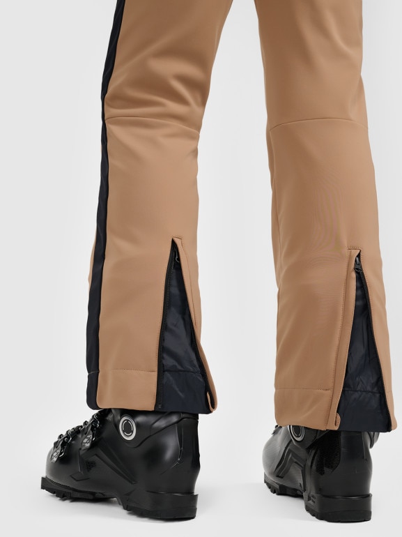 Damski kombinezon narciarski 4F 4FRAW25TJUMF075 - brązowy