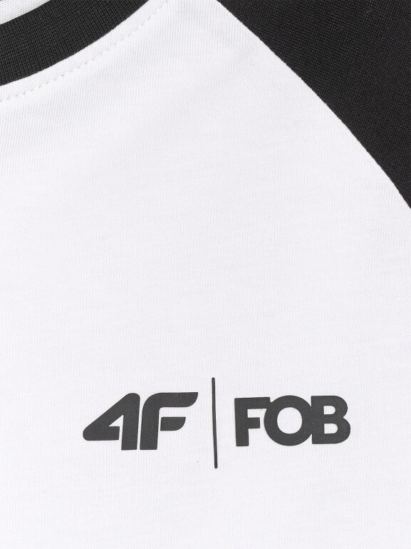 Damski longsleeve 4F 4FWAW25TLONF579 - biały