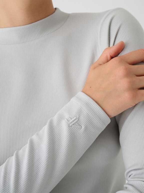 Damski longsleeve basic 4F 4FWAW24TLONF361 - szary