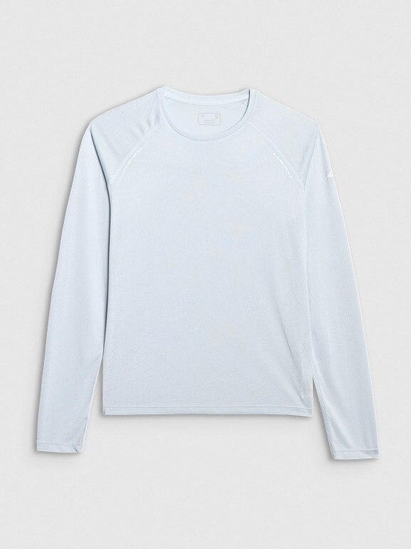 Damski longsleeve do biegania 4F 4FWAW25TFLOF415 - niebieski