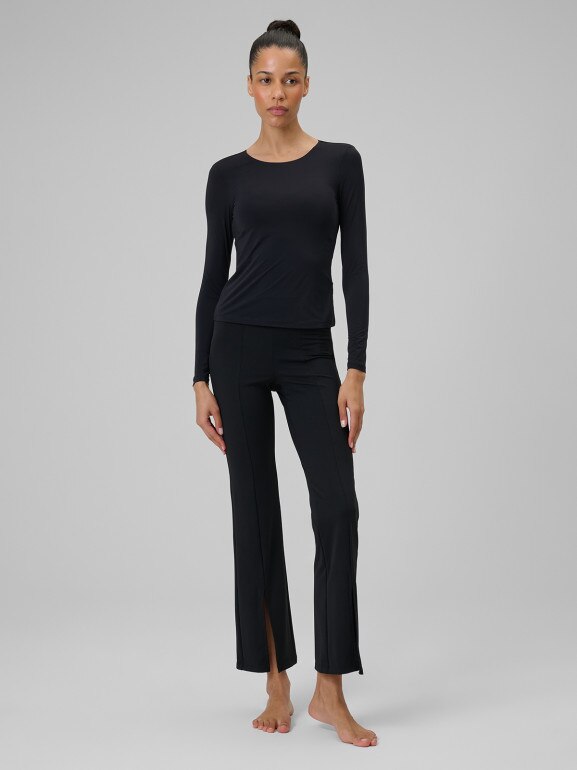 Damski longsleeve do jogi 4F 4FWSS26TFLOF501 - czarny