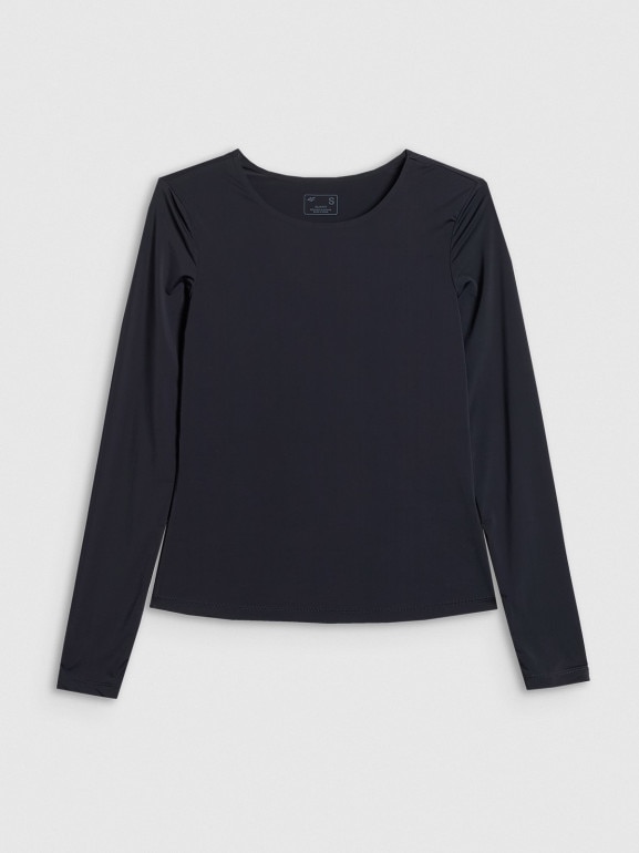 Damski longsleeve do jogi 4F 4FWSS26TFLOF501 - czarny