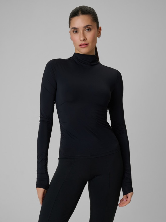 Damski longsleeve treningowy 4F 4FWSS26TFLOF502 - czarny