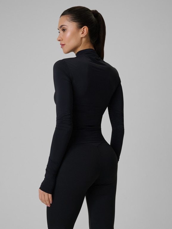 Damski longsleeve treningowy 4F 4FWSS26TFLOF502 - czarny