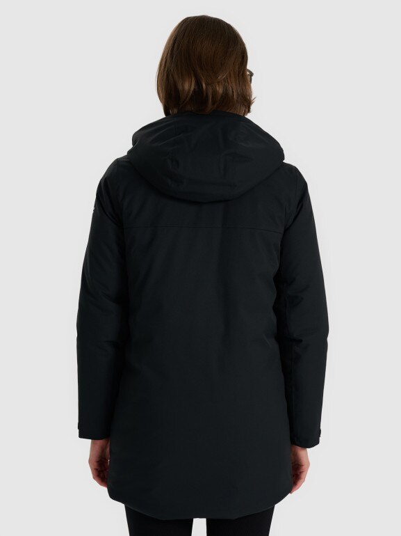 Damski płaszcz przejściowy 4F 4FWAW25TTJAF0786 - czarny